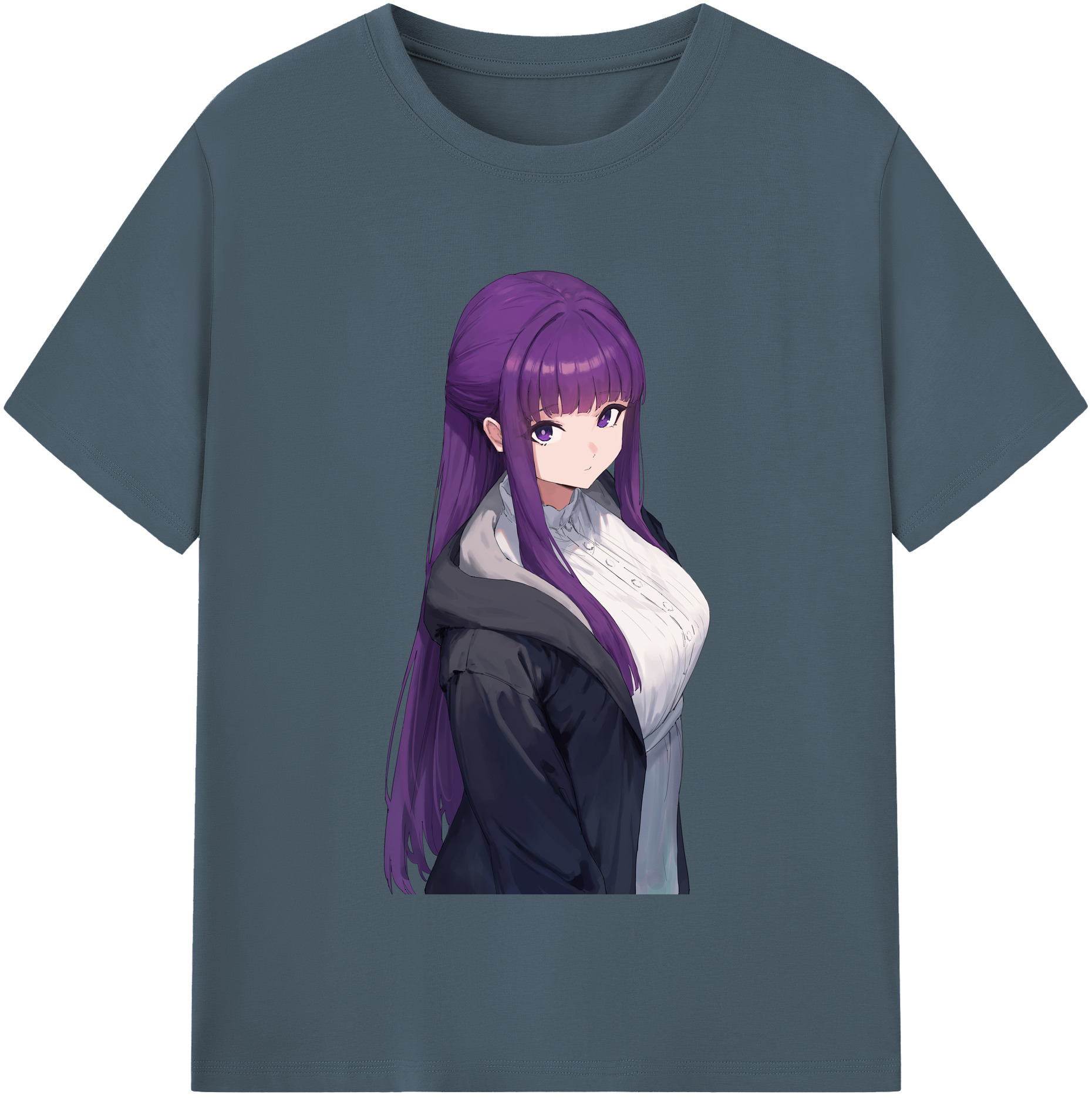 （画像用） 葬送のフリーレン Frieren 綿100％半袖Tシャツ（フロントプリント）